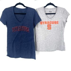 Syracuse Universe T-Shirts Women’s medium V neck gray blue